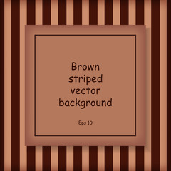 Striped brown background. Vector seamless pattern. For design, textile. Eps 10