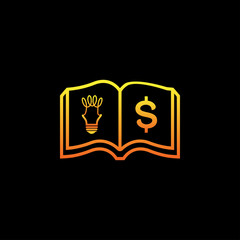 Creative Dollar technology book logo design vector