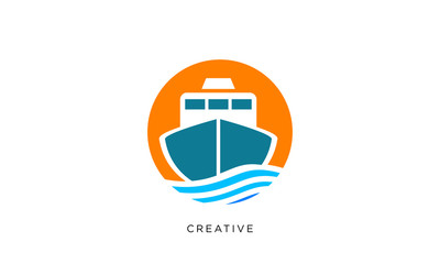 yatch logo design vector icon symbol