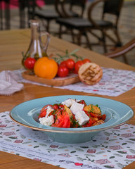 salad with tomatoes and cheese