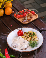 meat with vegetables