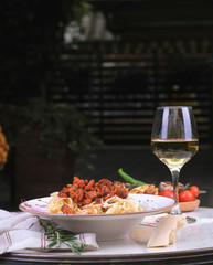 pasta with tomato sauce and parmesan