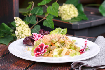 salad with vegetables and cheese