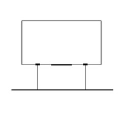 blank billboard isolated on white background 