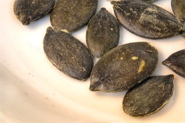 Kürbiskerne Makro Detail