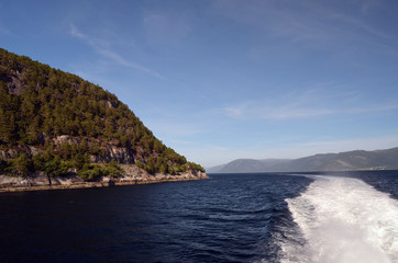 Tourism vacation and travel. Sognefjord, Norway, Scandinavia.