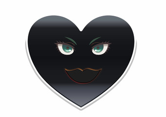3D Herz mit Gesicht