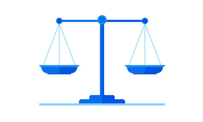 Justice Balance Scales Flat Illustration