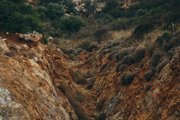Fototapeta premium Hills by the road, Crete, Greece