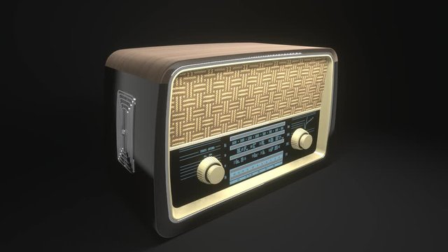 3d render of an old vintage radio receiver