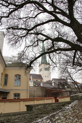View on St. Olaf's Church, Tallinn, Estonia