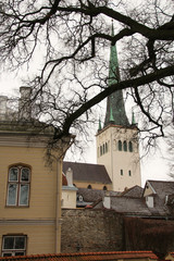 View on St. Olaf's Church, Tallinn, Estonia