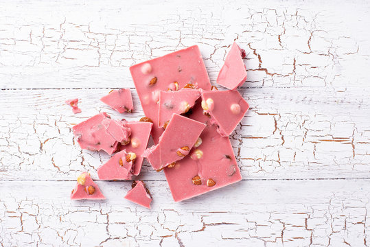 Pink or ruby chocolate, trendy food