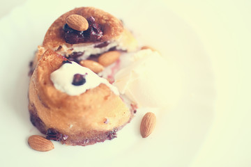 blueberry homemade cooked / homemade cake, pastry shop, fresh baked sweet dessert