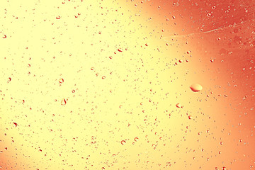yellow tinted glass drops / abstract background texture