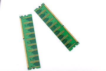 RAM. digital board. microelectronics close up