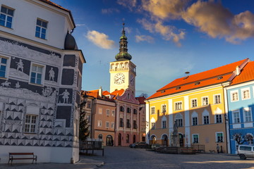 Fototapeta na wymiar Old town in Mikulov, South Moravian region. Czech Republic.