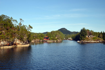 Fototapeta na wymiar Tourism vacation and travel. Sognefjord, Norway, Scandinavia.