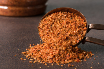 Tajin Seasoning Spilled from a Teaspoon