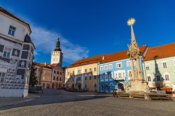 Obraz premium Historic old town of Mikulov in Moravia, Czech Republic.
