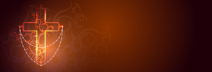 Vector illustration concept of the end of life death. Candles are burning and flowers are lying by the candles. Christian religion rite.