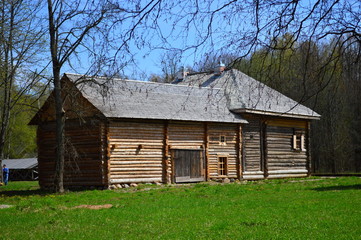 old wooden house in the forest