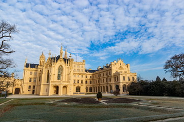 Fototapeta premium Neo Gothic castle Lednice, South Moravian region, Czech republic, Europe.