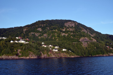 Fototapeta premium Tourism vacation and travel. Sognefjord, Norway, Scandinavia.