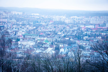  Lviv, panorama of the city. View of the city from the mountain