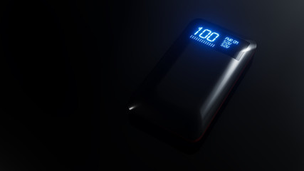 Tough power bank 3d illustration