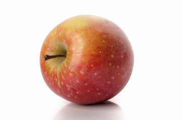 Fresh red apple isolated on white. With clipping path.