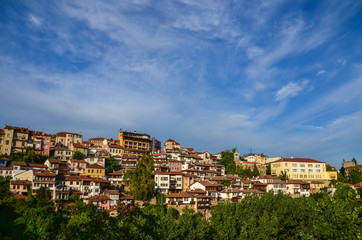 Fototapeta na wymiar Beautiful view of colorful houses in the old town on a summer day, Veliko Tarnovo, Bulgaria
