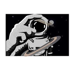 astronaut drawing in space © marco