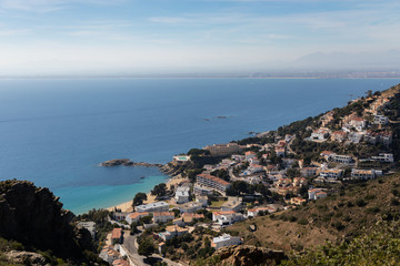 Fototapeta na wymiar View of Santa Margarida in Costa Bava, Catalonia