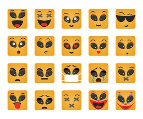 emoticons square set