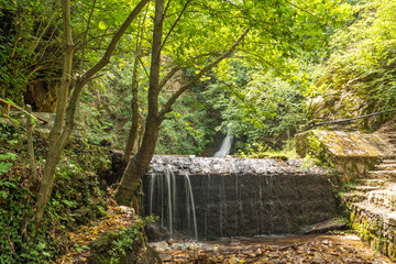 Gabrovo waterfall in Belasica Mountain,North Macedonia