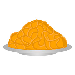 Isolated traditional pasta icon