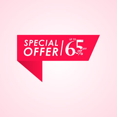 Discount Special Offer up to 65% off Label Vector Template Design Illustration