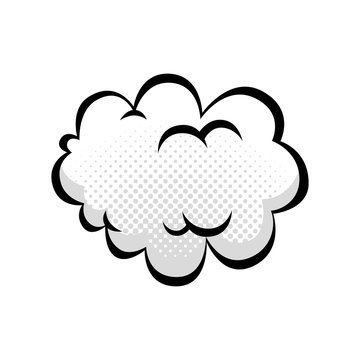 cloud pop art style icon vector illustration design