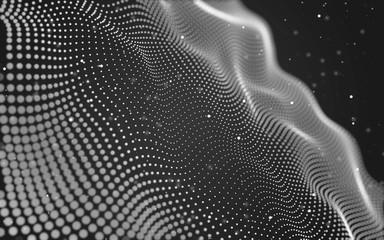 Abstract background. Molecules technology with polygonal shapes, connecting dots and lines....