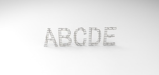 3D font in gray background