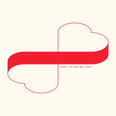 Happy valentine&rsquo;s day concept background flat design