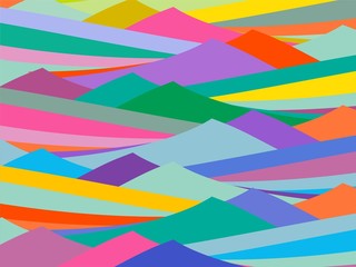 The Amazing of Colorful Art, Abstract Modern Shape Background or Wallpaper