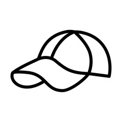 Baseball cap icon design template, vector icon designed in line style, editable stroke icon on white background, can be used for web and various needs of your project