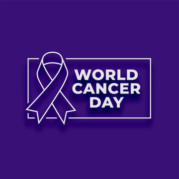 World Cancer Day Purple Poster Design Background