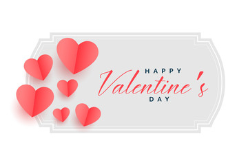 Fototapeta na wymiar happy valentines day beautiful paper cut hearts background