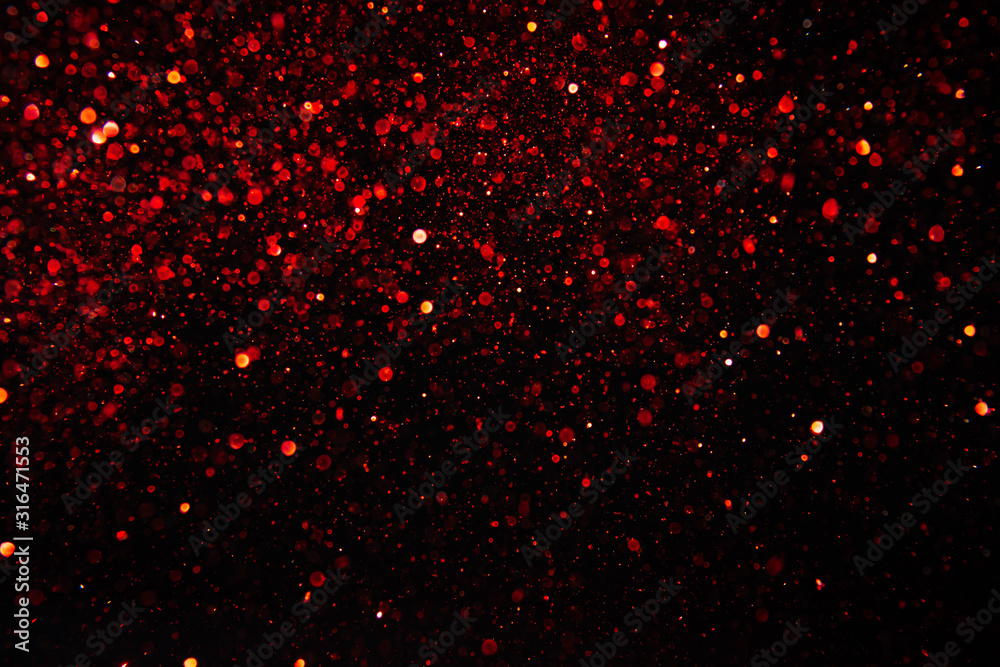 Poster beautiful bokeh on a black background