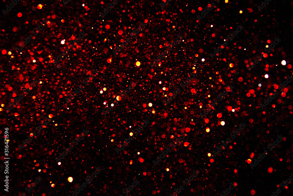 Poster beautiful bokeh on a black background