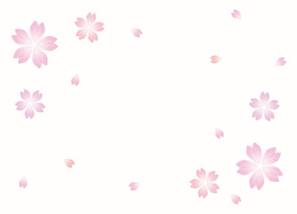 桜　フレーム　水彩