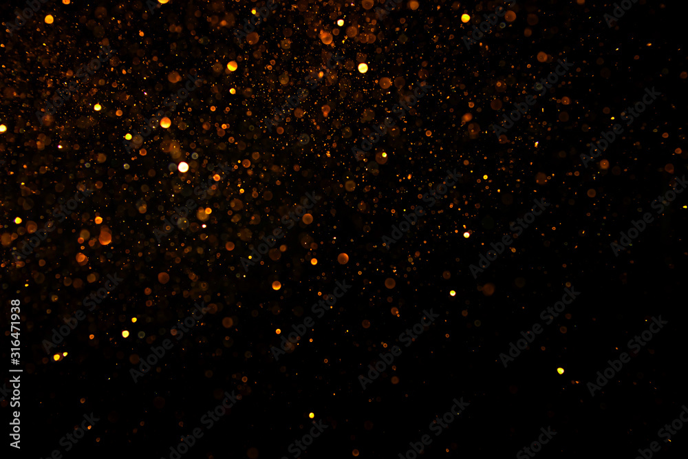 Poster beautiful bokeh on a black background